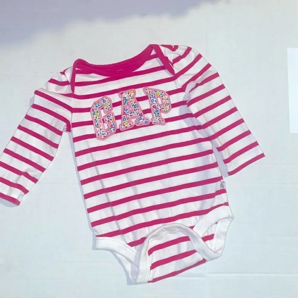 GAP Long Sleeve Striped Onesie!